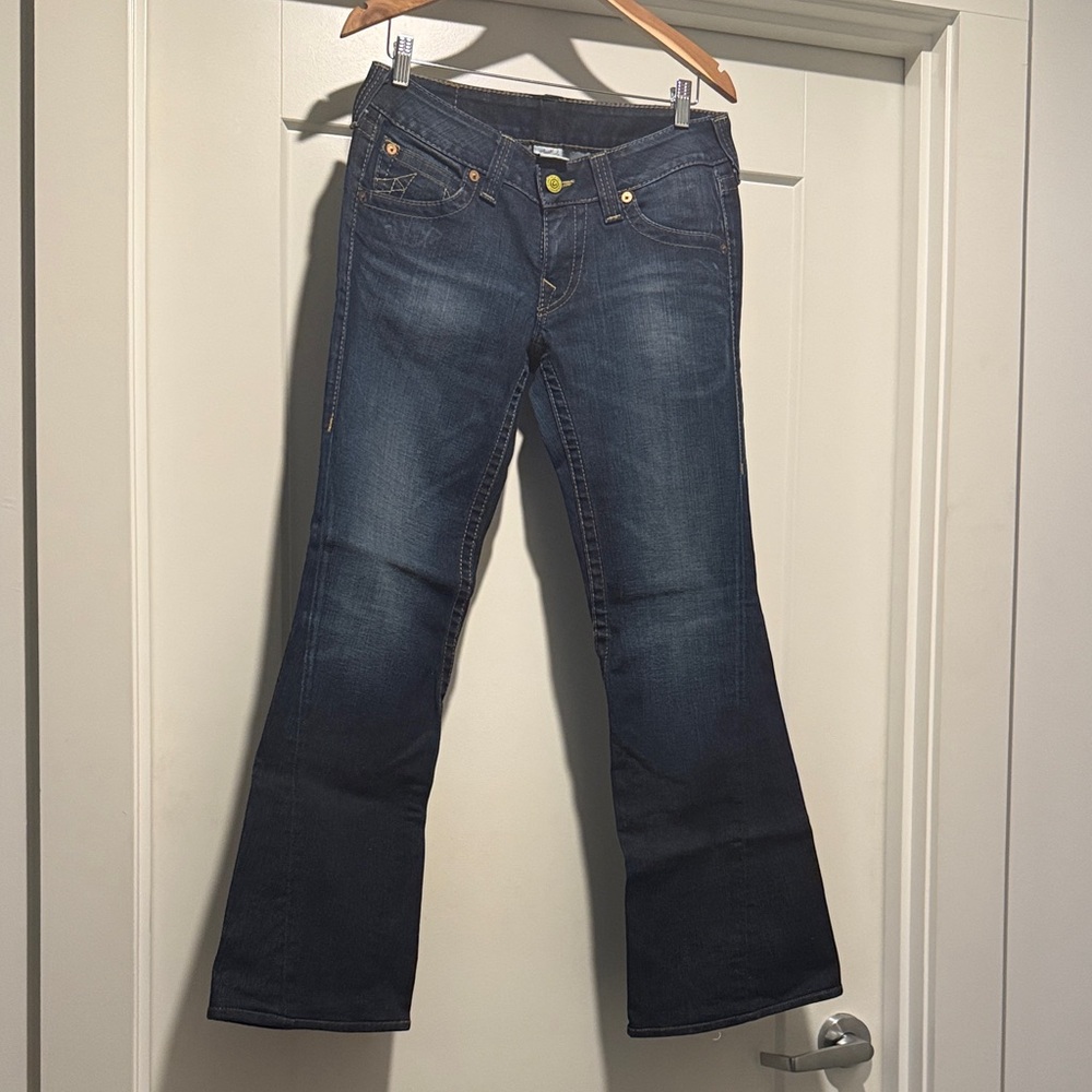 True Religion Indigo Wide Leg Jeans